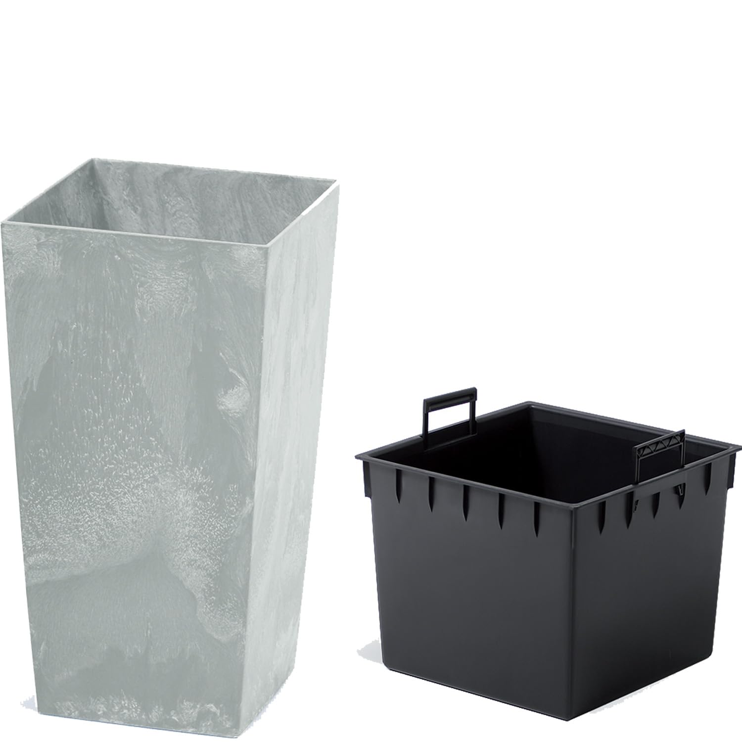 Prosperplast Urbi Pflanzkübel Beton-Optik Marengo Braun 50 cm