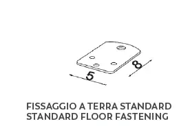 Serralunga Accessories Bodenbefestigung Standard Edelstahl