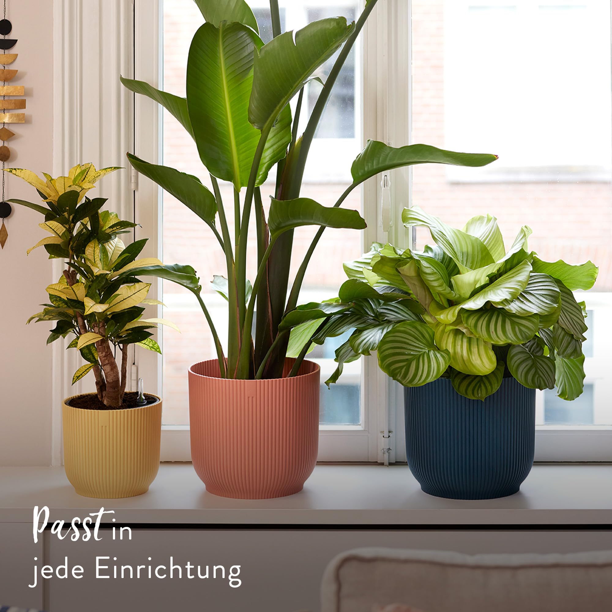 elho Vibes Fold Rund 22 Blumentopf zartrosa mit Bewässerung