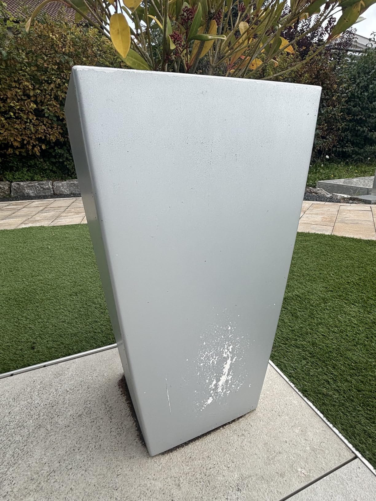 Lechuza CUBICO Premium 40 Pflanzgefäß silber metallic 75 cm