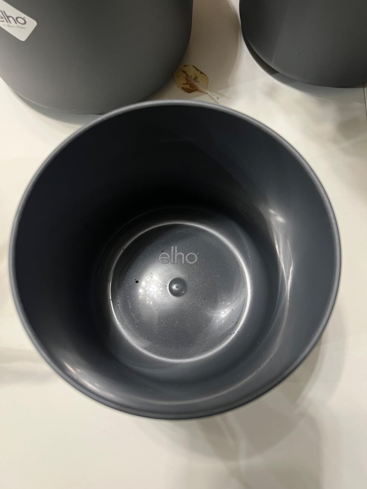 elho B.for Soft Rund Blumentopf 18 Anthracite 3er Set Innen