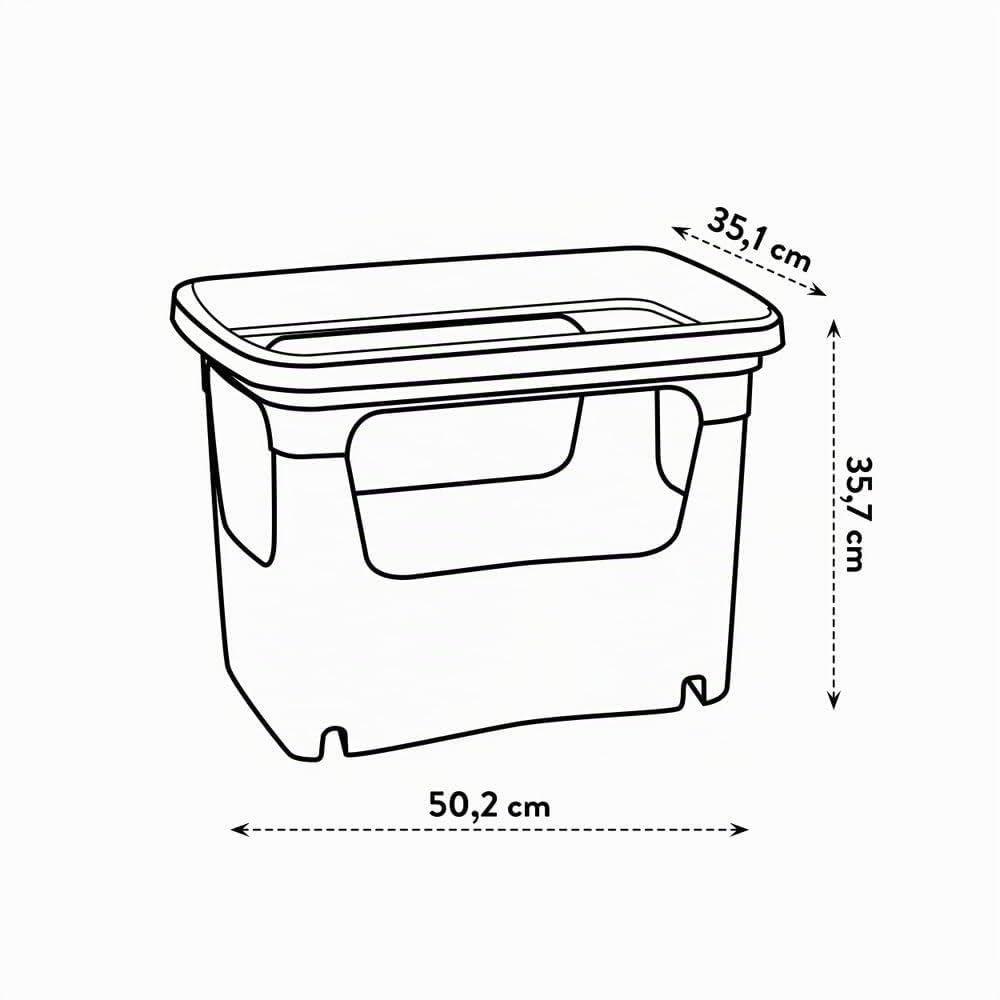 elho Green Basics Stack & Grow 50 Übertopf Schwarz Gemüse