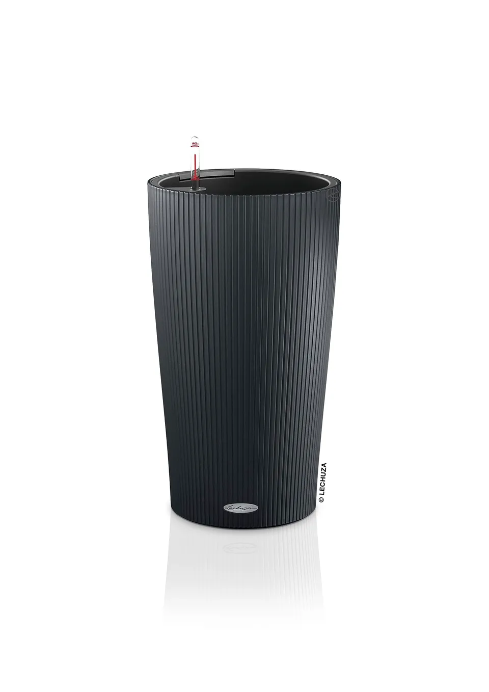 Lechuza Cilindro Color 23 Pflanzsäule Schiefergrau Ø23cm Bewässerung