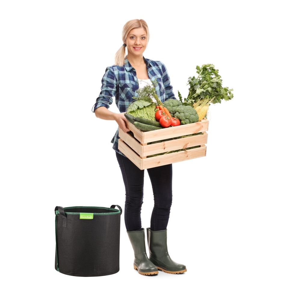 GardenMate Pflanzsäcke Blackline Pflanzsack 30L 5er Set