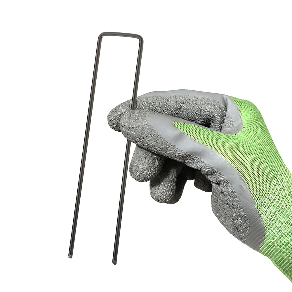 GardenMate Erdanker 150mm Stahldraht Bodenanker 100 Stück rostig