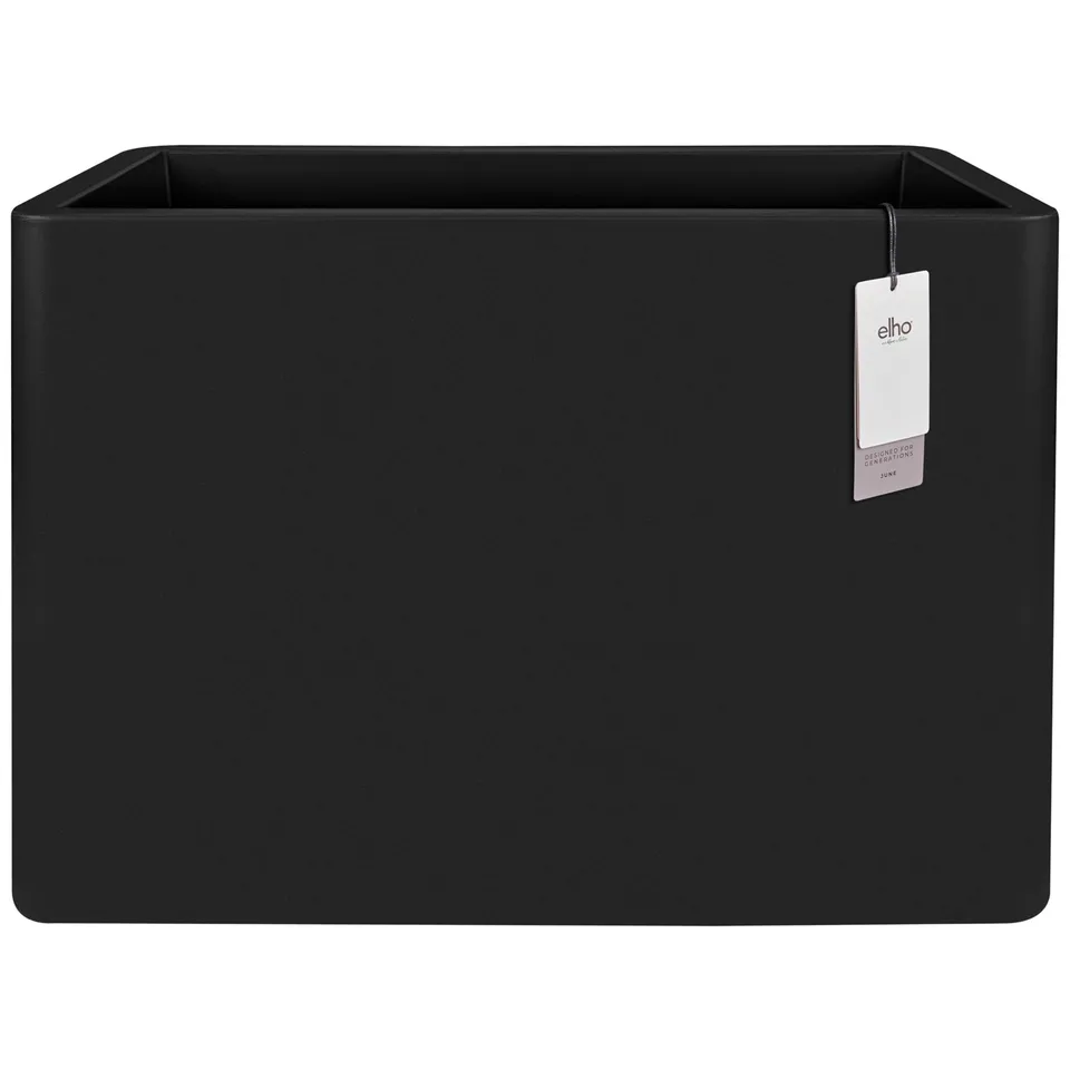 elho June Brick Divider Pflanzer 80cm Schwarz mit Rollen