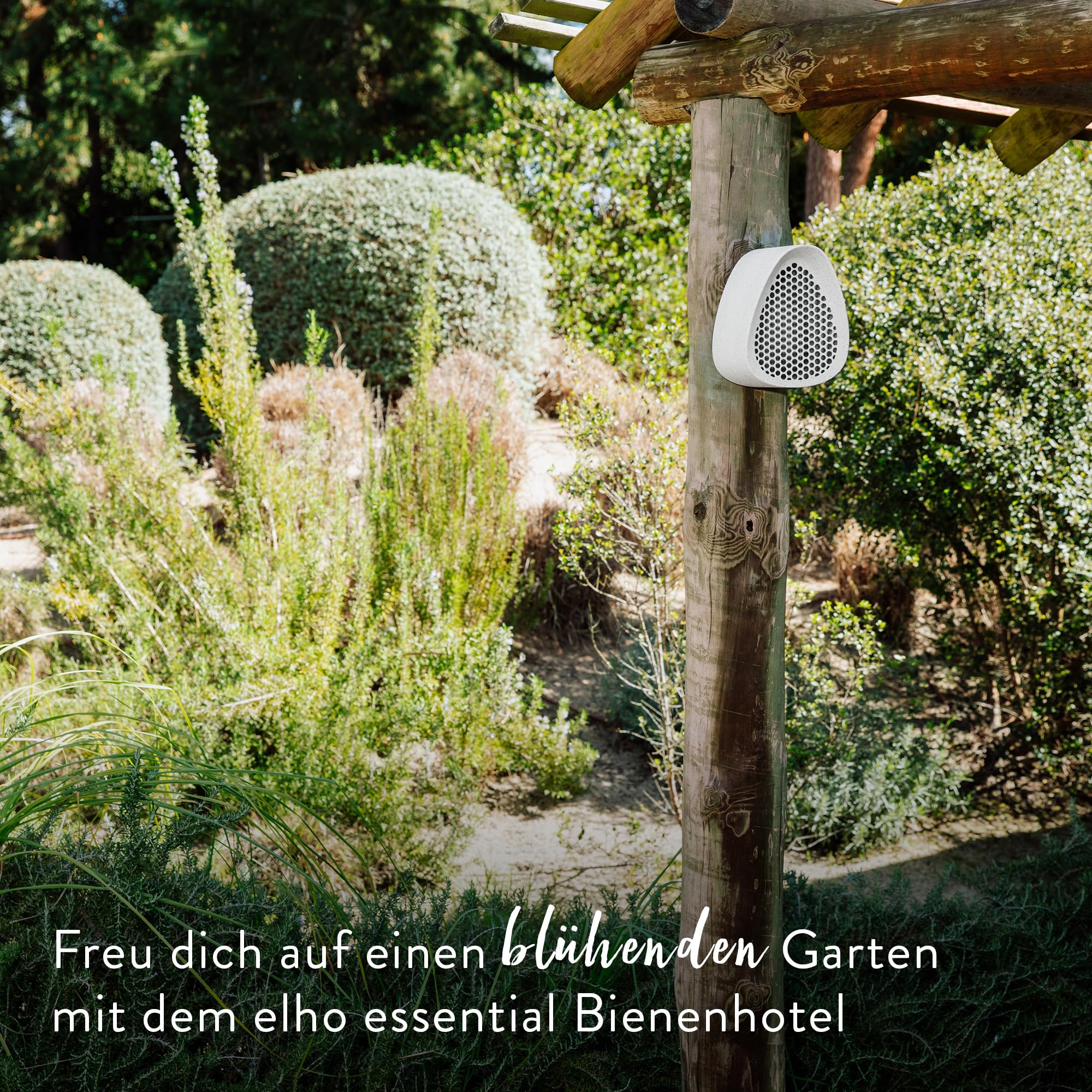 elho Essential Bienenhotel 18cm Fibrous Grey Recycling