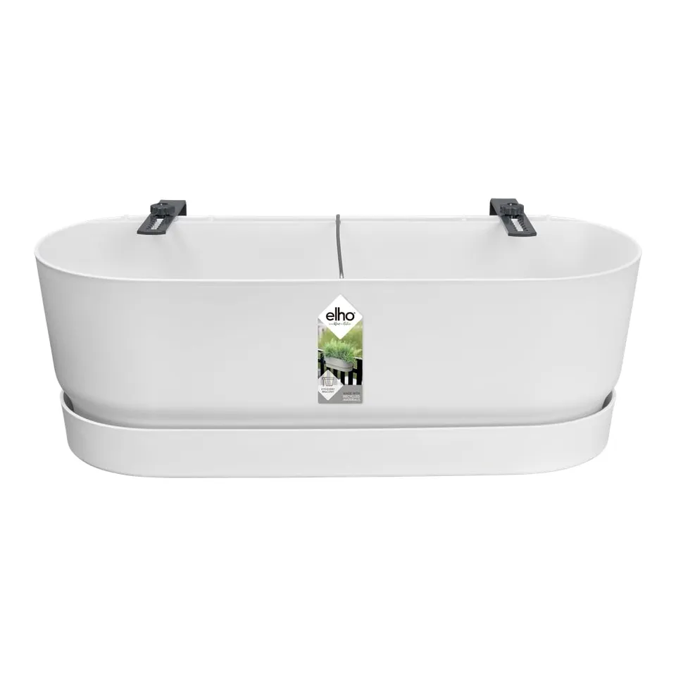 elho Greenville Easy Balcony 52 cm Balkonkasten Weiß Geländer