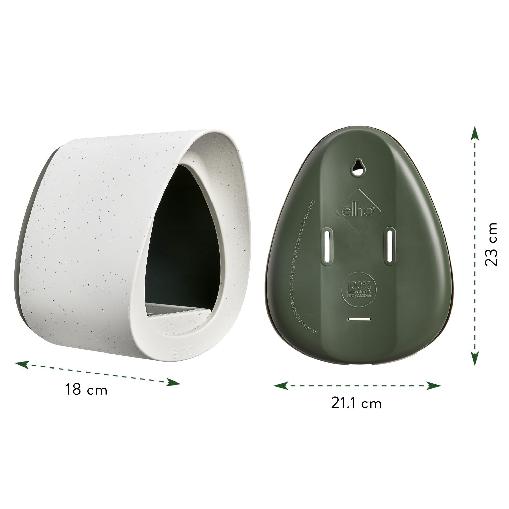 elho Essential Vogelfutterhaus 18 cm Fibrous Grey