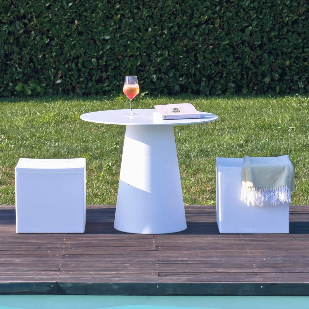 Serralunga Lounge Cube Hocker Weiß 37x37x36 eckig