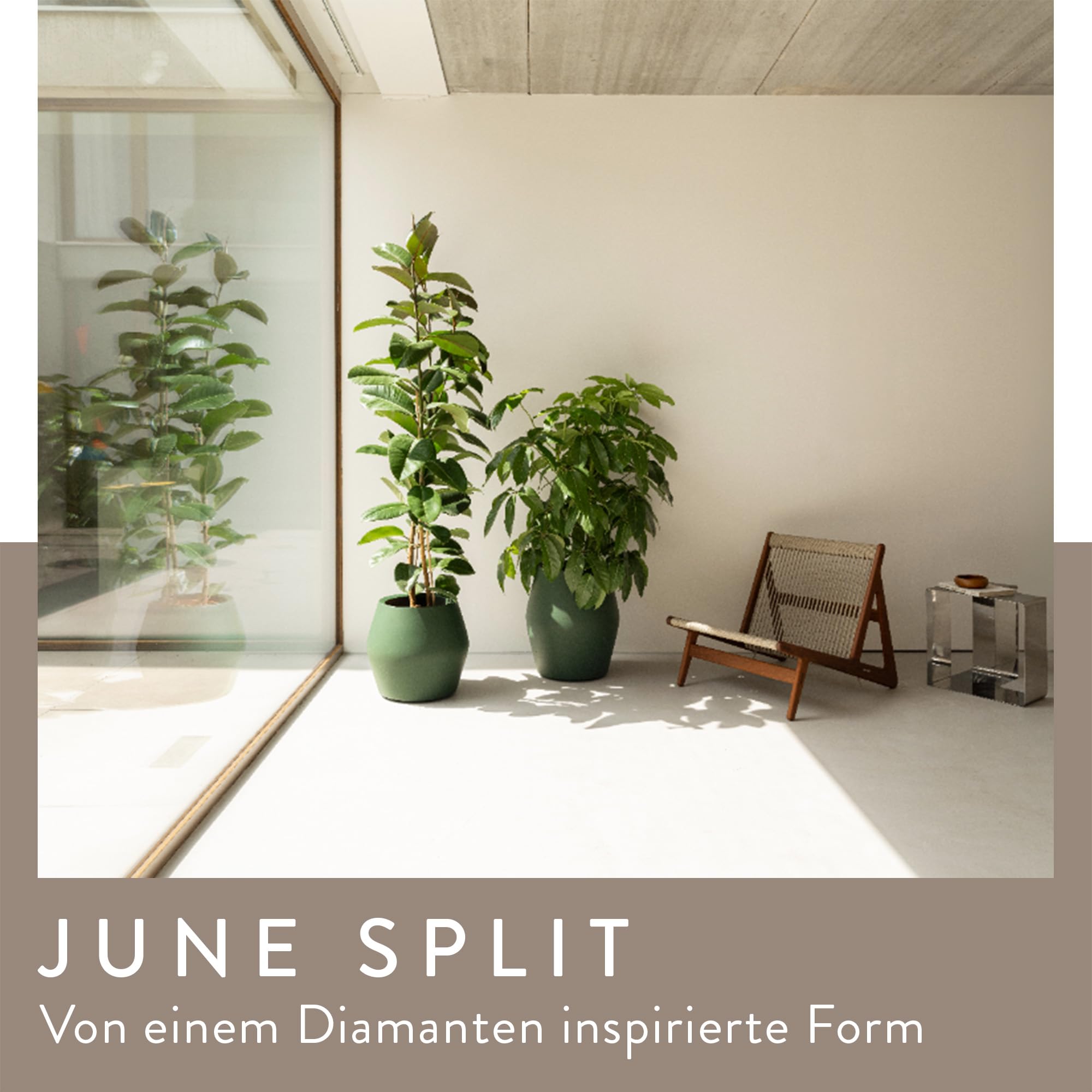 elho June Split High 46 Blumentopf Emerald Grün