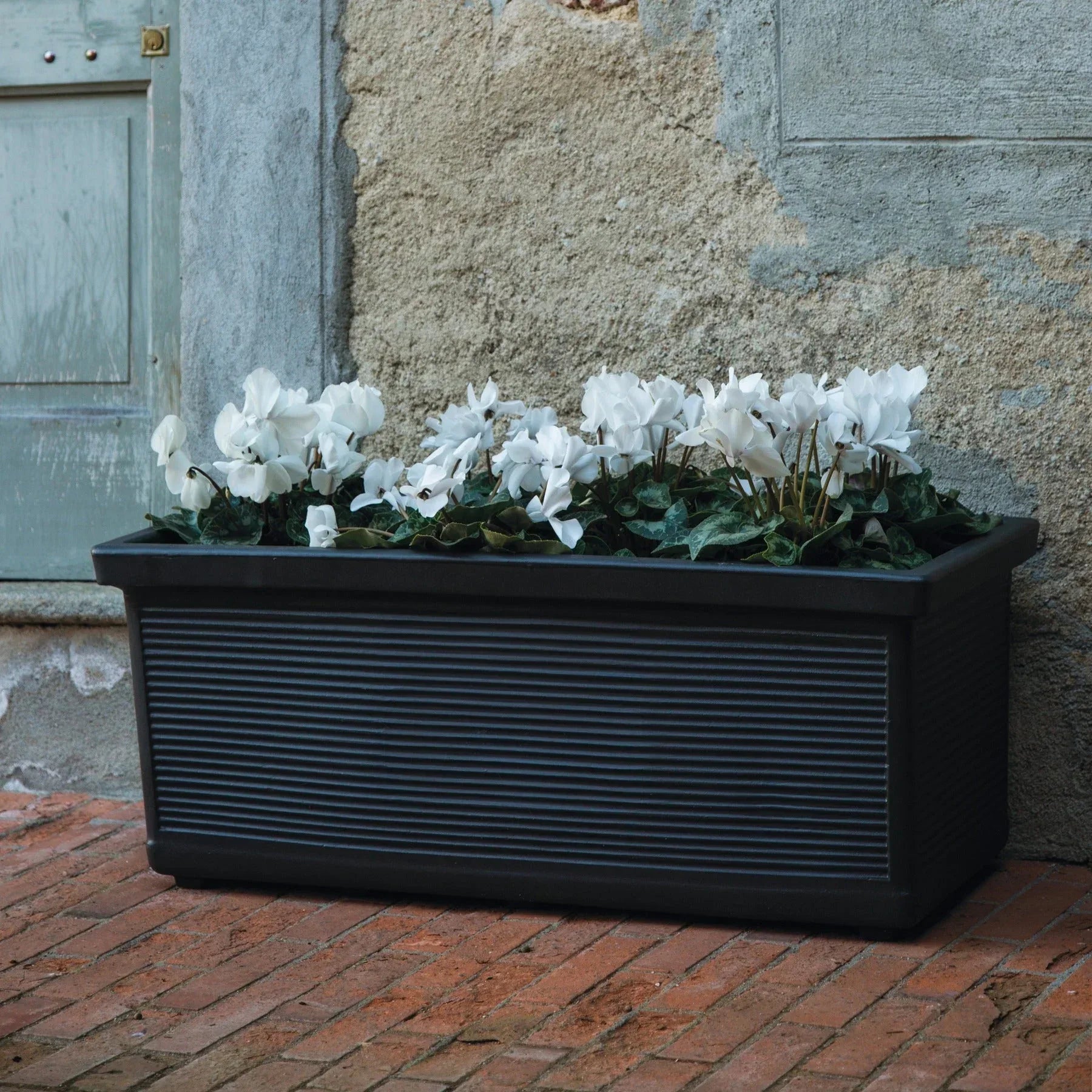 Serralunga Planters Millerighe Pflanztopf Anthrazit 50 cm