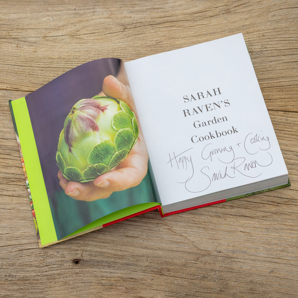 Sarah Raven Garden Kochbuch signiertes Hardcover 450 Rezepte