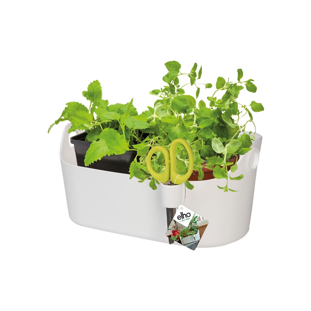 elho Brussels Herbs Station 30cm Blumentopf Weiß Kräuter