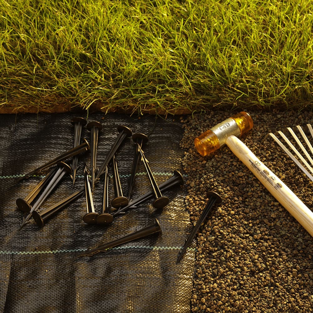 GardenMate Erdanker 120 mm Kunststoff Bodenanker 100 Stück flach