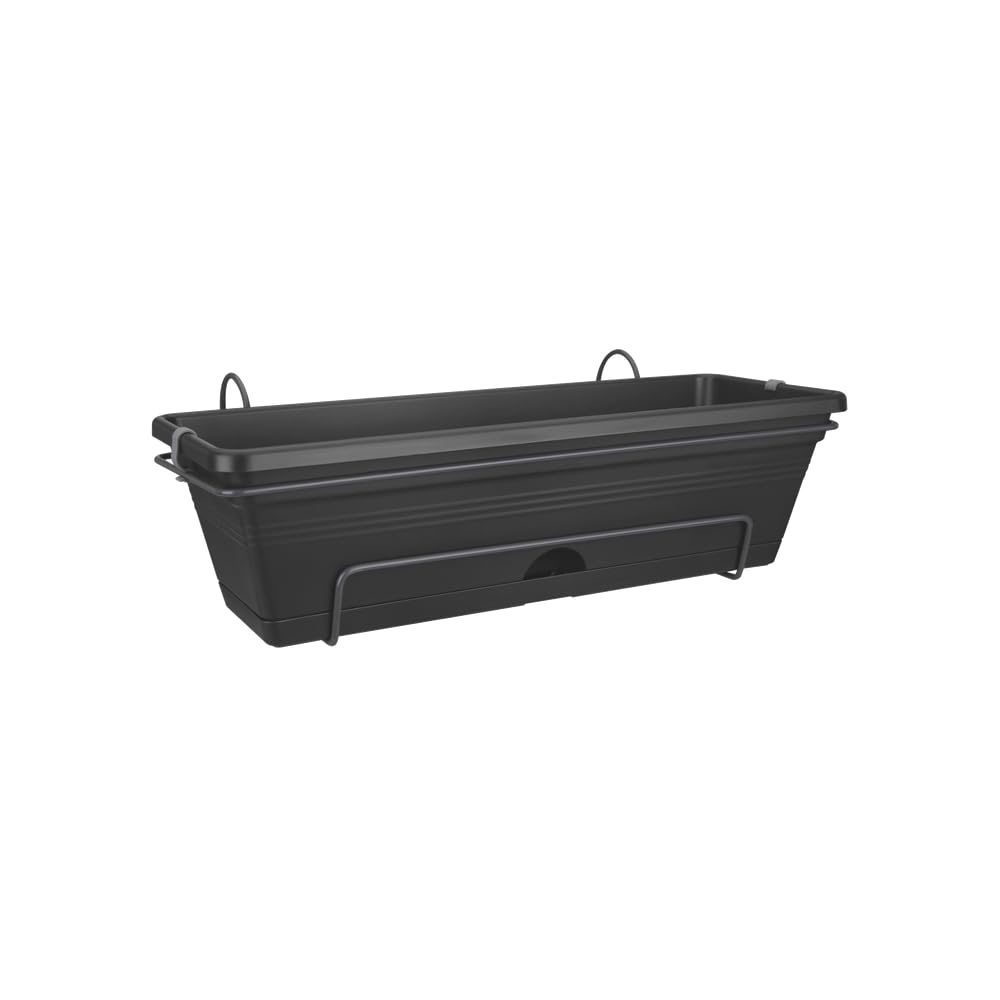 elho Green Basics Trough 50 Balkonkasten Living Schwarz 2er Set