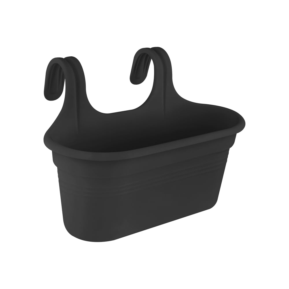 elho Green Basics Easy Hanger Large Balkontopf Living Schwarz 6cm