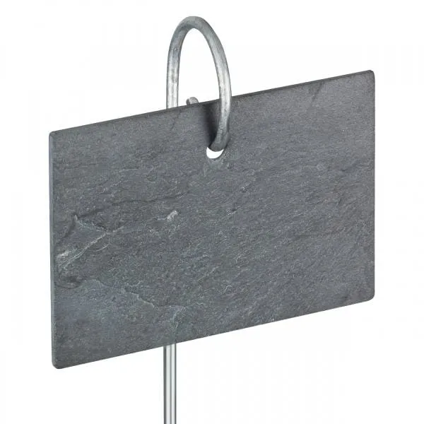 GardenMate Pflanzschilder Schiefer Metallstab 55cm 10er Modern