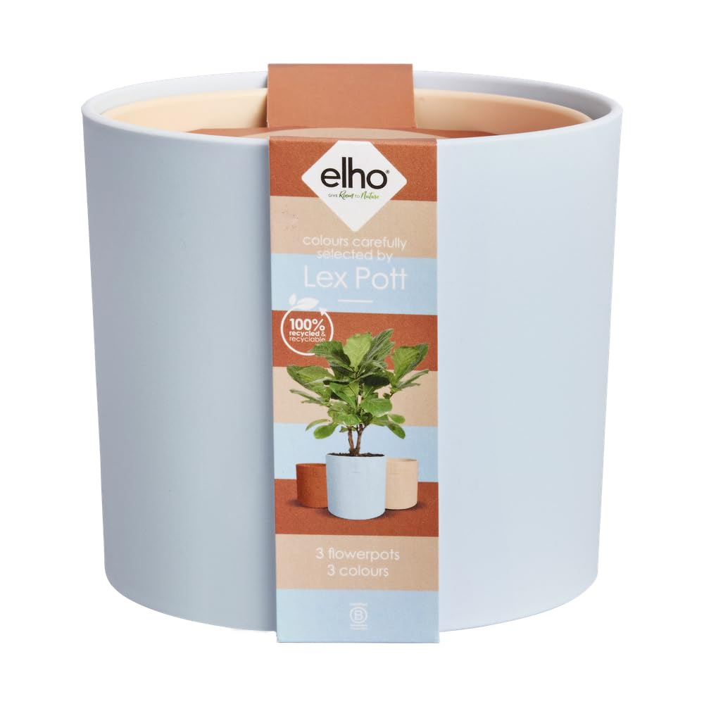 elho Lex Pott Set Blumentopf 15 cm Soft Lilac 4er recycelt