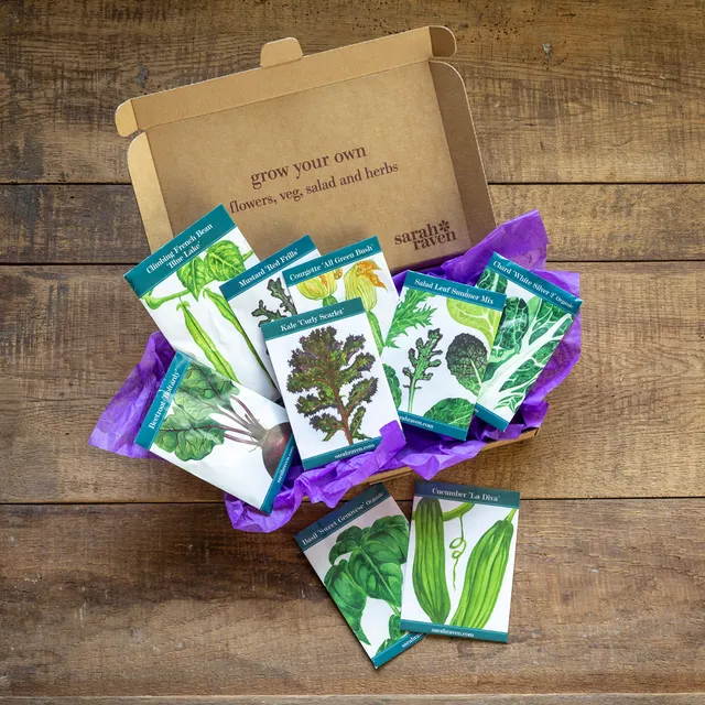 Sarah Raven Seeds Everyday Veg Small Plots Samen 9 Tüten Gemüse