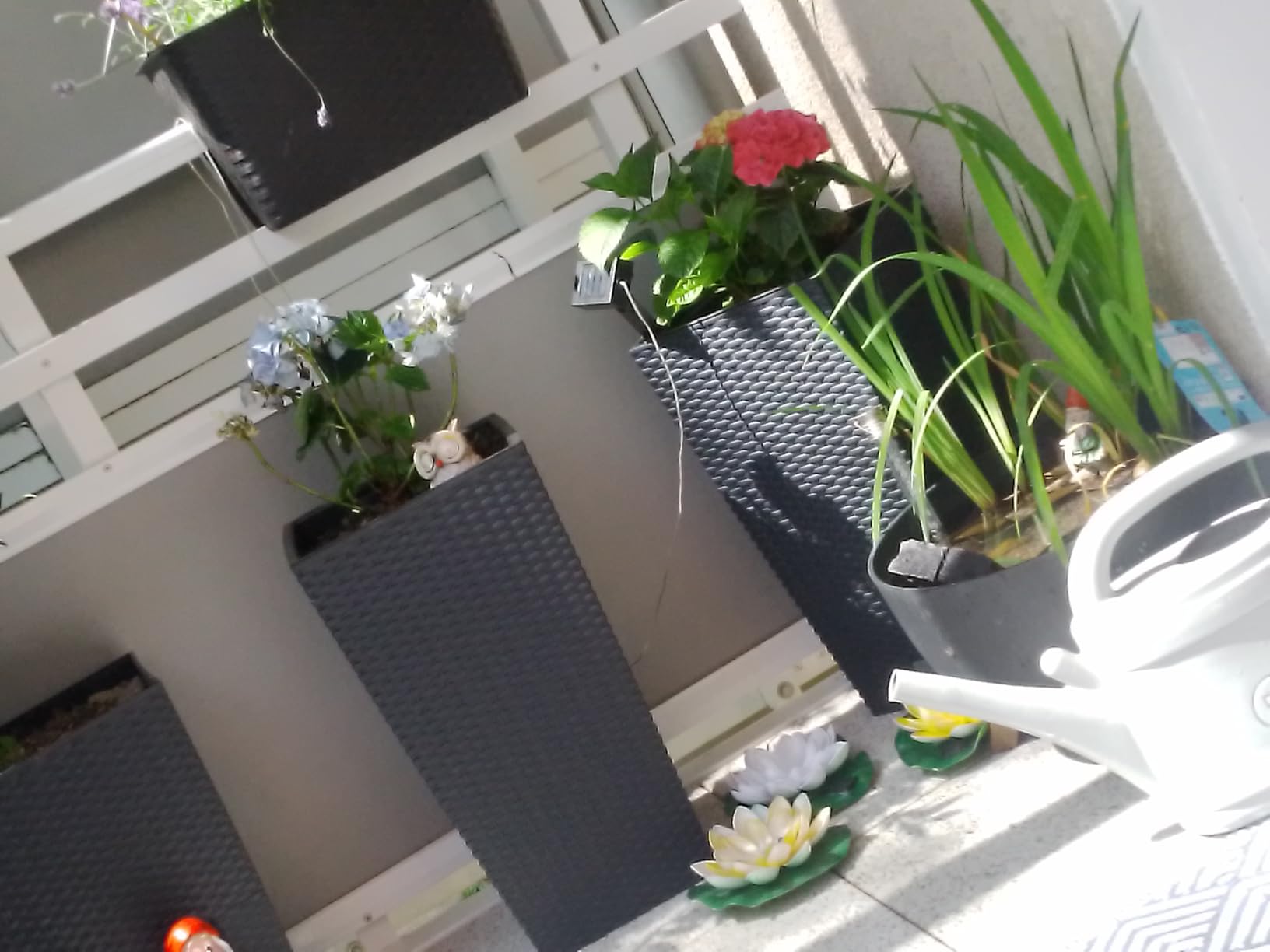 Prosperplast Rato Square Blumentopf Weiß Rattan 26,5x50cm