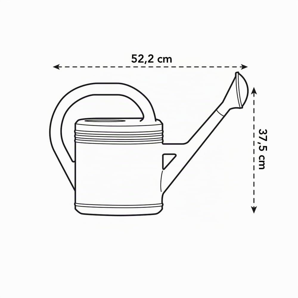 Elho Green Basics Gießkanne 52 Schwarz 10 Liter für außen