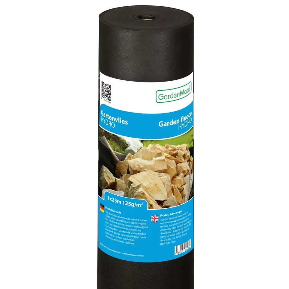 GardenMate Unkrautvlies HYDRO Gartenvlies 1m x 25m 125g