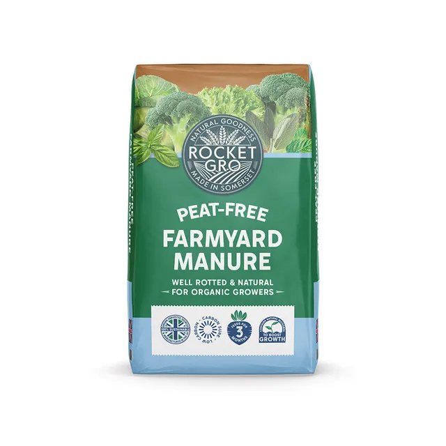 Sarah Raven RocketGro Peat Free Farmyard Manure Dünger 40L torffrei