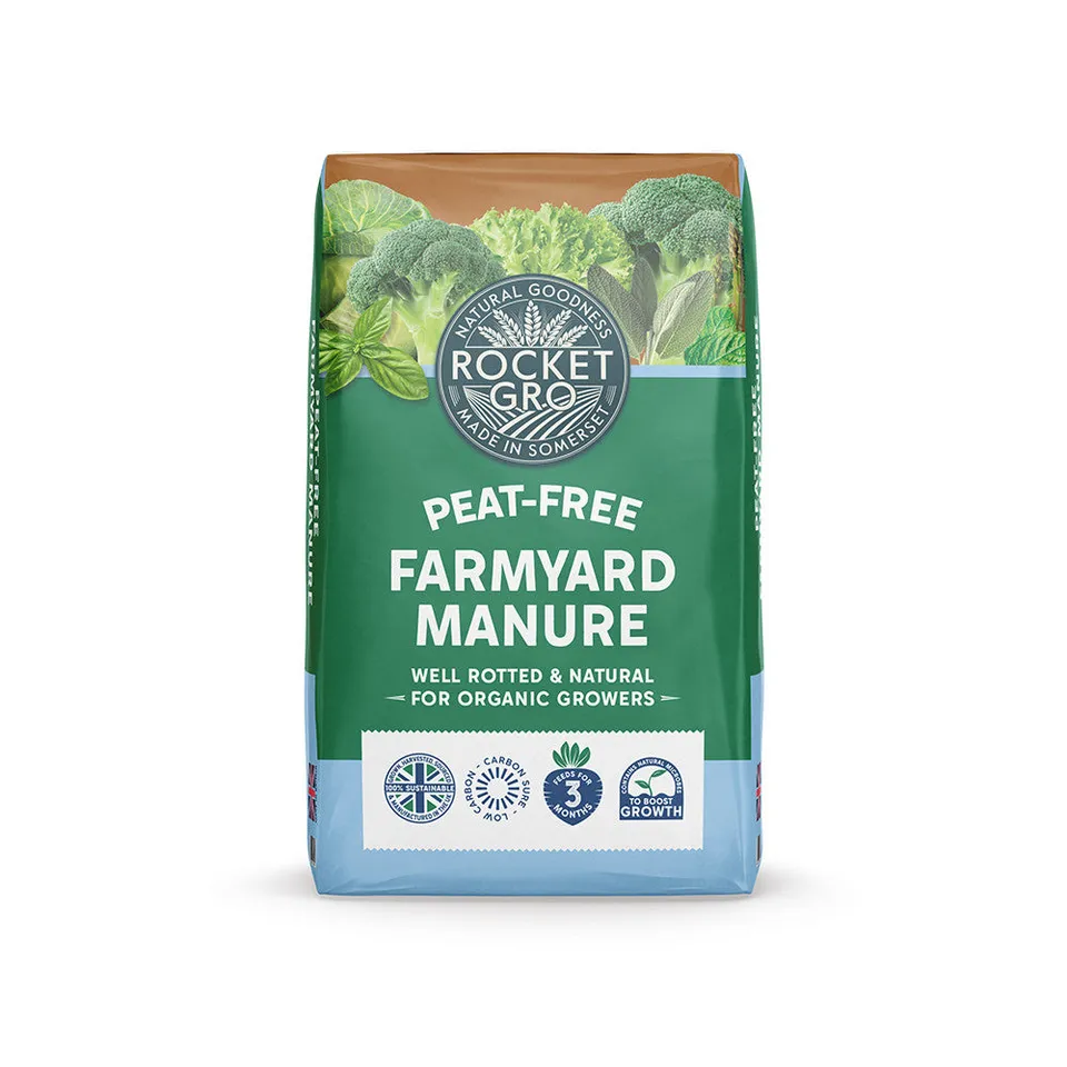 Sarah Raven RocketGro Peat Free Farmyard Manure Dünger 40L torffrei