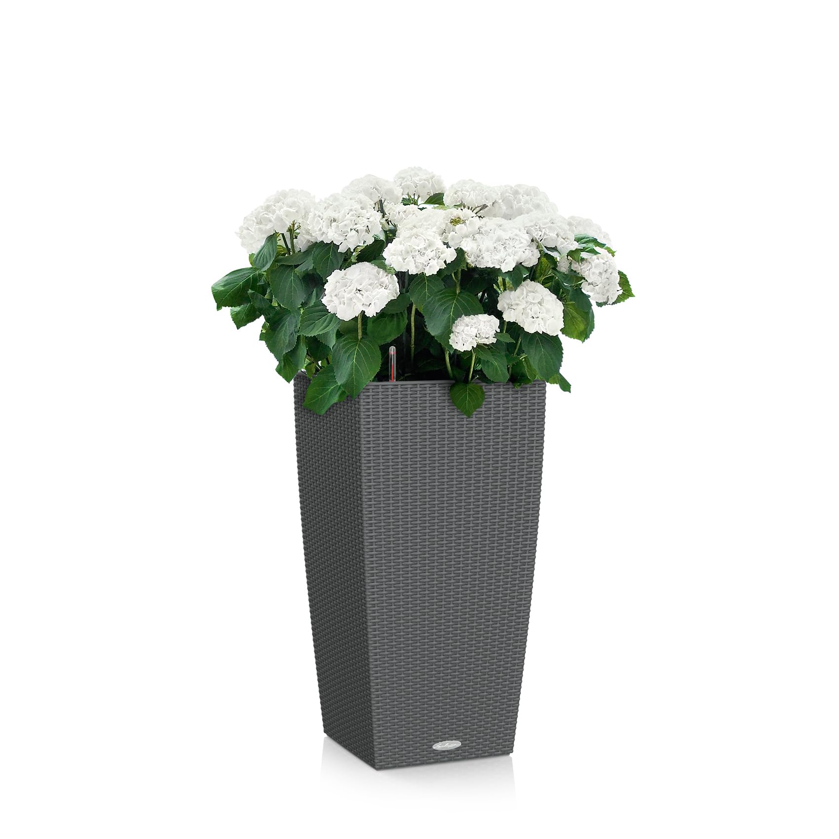 Lechuza CUBICO Cottage 40 Pflanzgefäß Granit Rattan