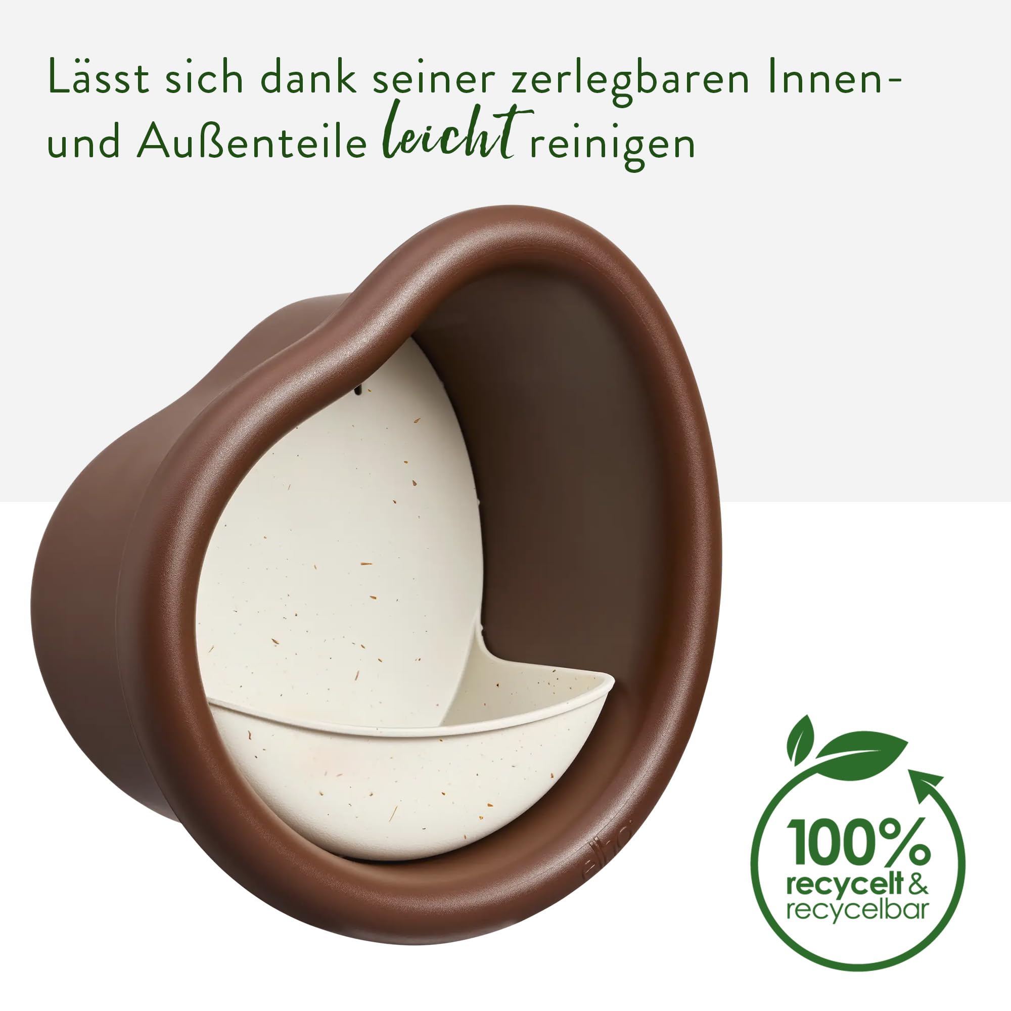 elho Organic Vogelfutterhaus 25 cm Chestnut Brown