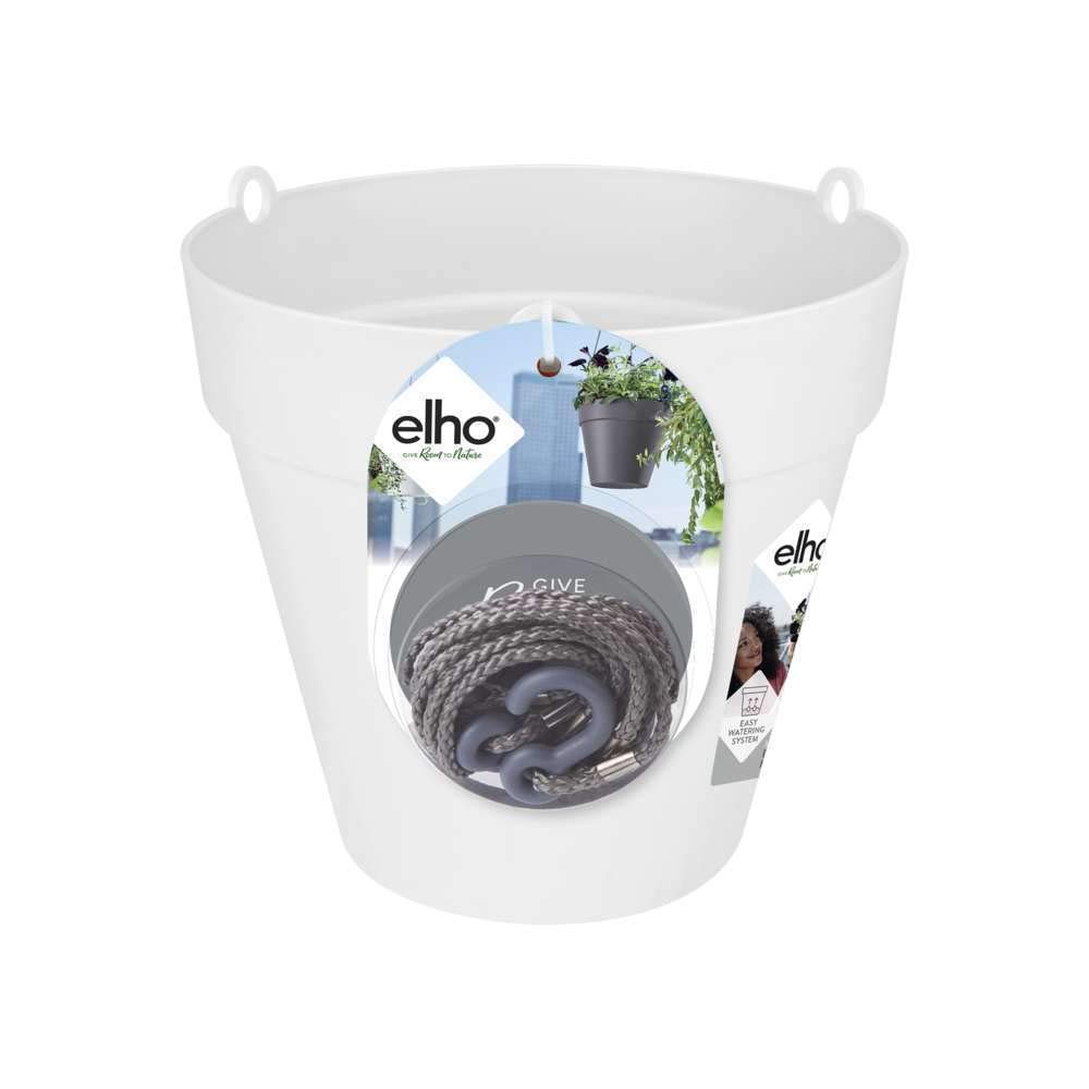 elho Loft Urban Hängeampel Weiß 20 mit Seil