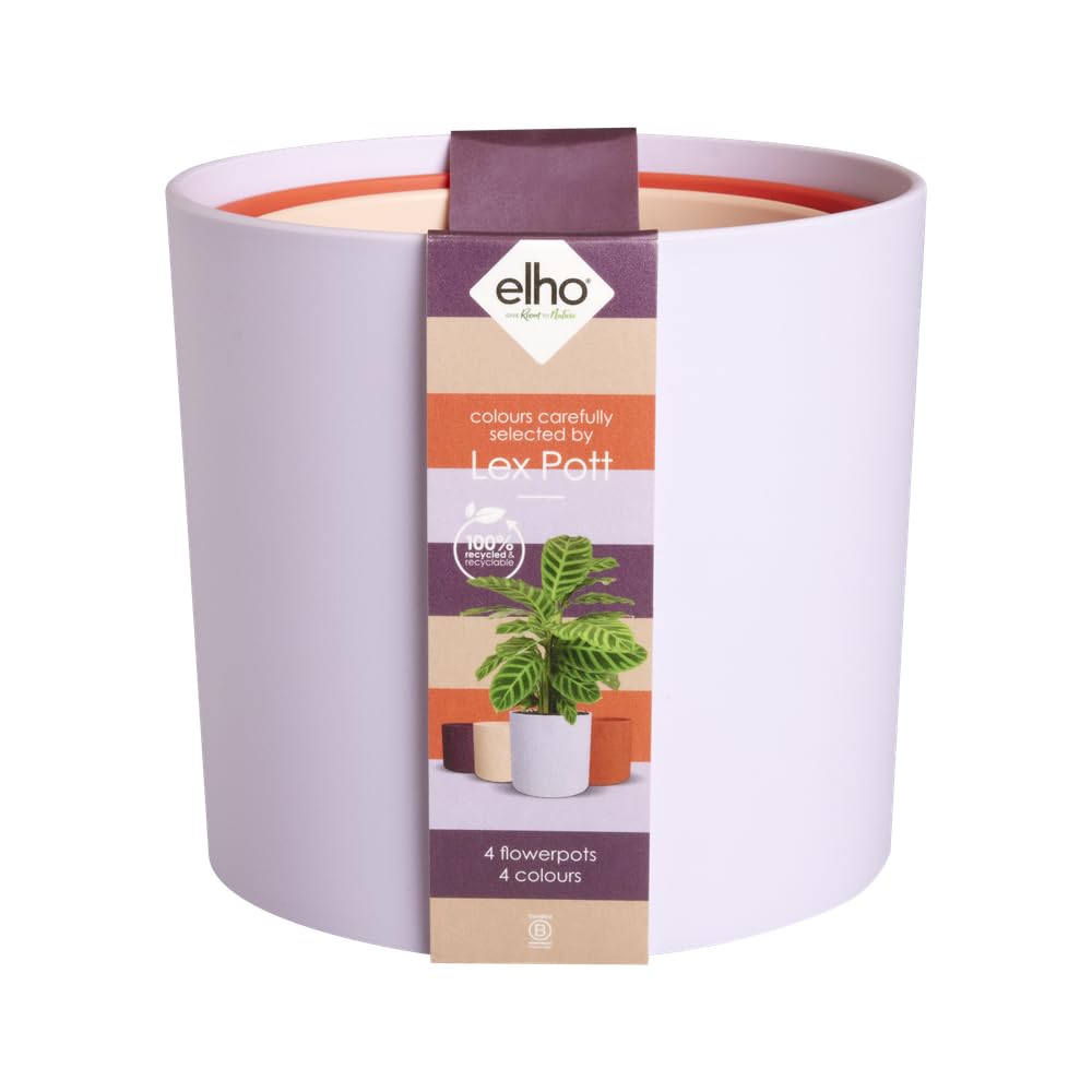 elho Lex Pott Set Blumentopf 15 cm Soft Lilac 4er recycelt