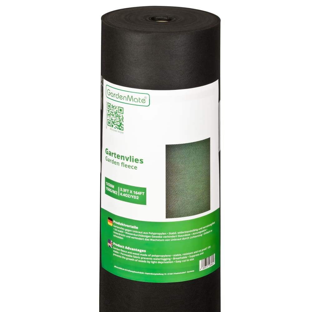 GardenMate Unkrautvlies 150gsm 1x25m 25m² Gartenvlies