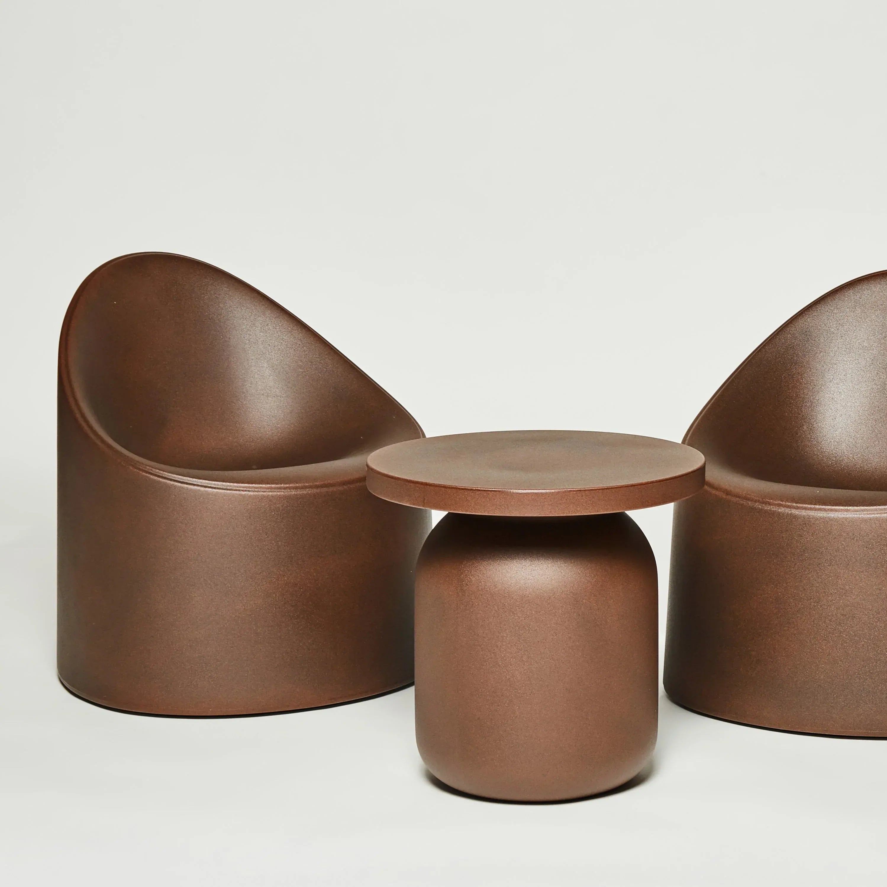 Serralunga Juju Tisch Corten Rund Outdoor Hocker