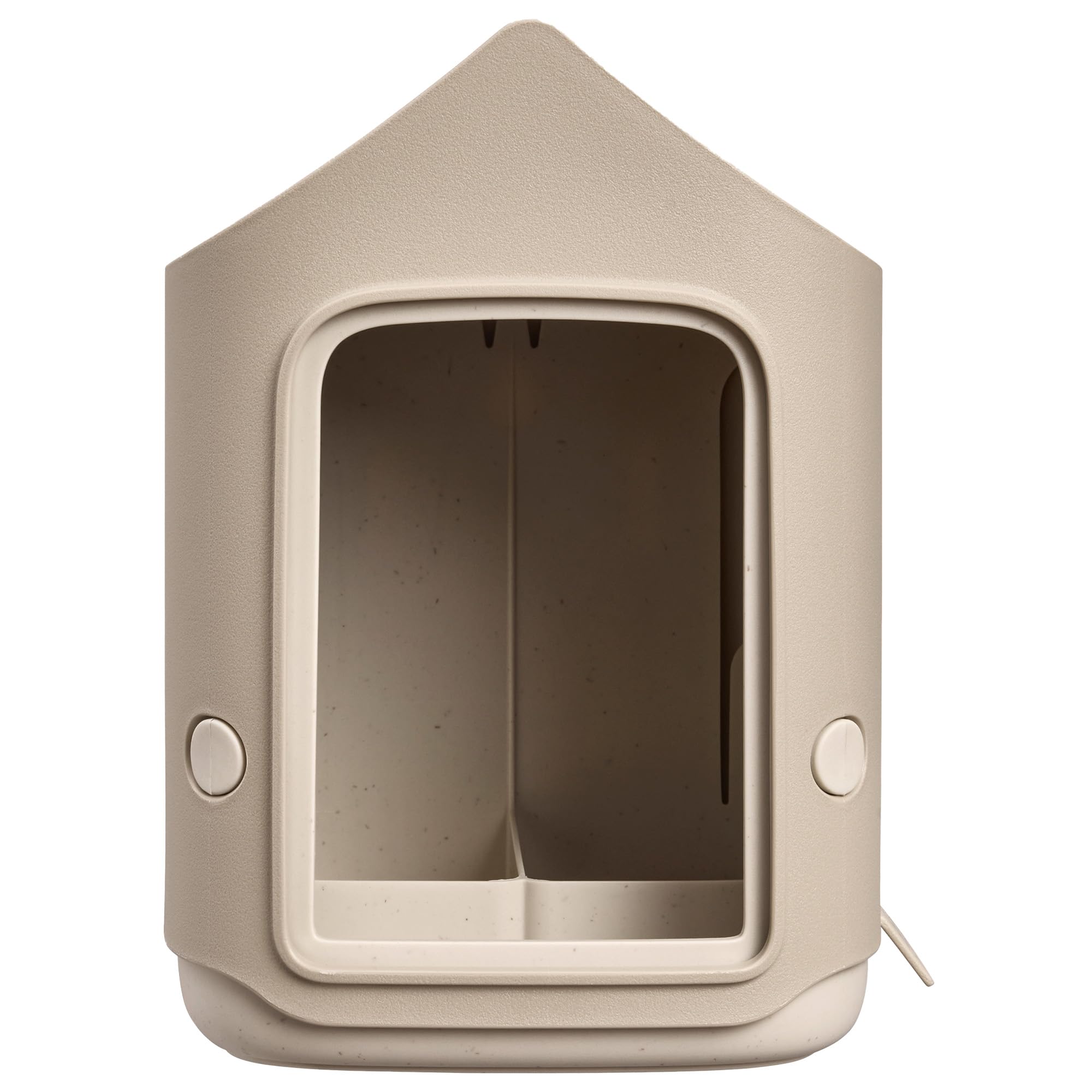 elho Cosy Vogelfutterhaus beige 18 cm mit Vogeltränke recycelt