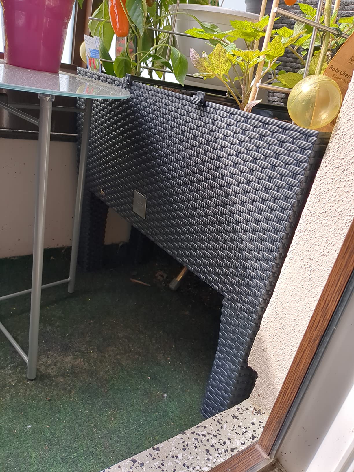 Prosperplast Rato Case High Blumenkasten schwarz 60cm Bewässerung