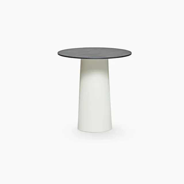 Serralunga LouLou Slim Stehtisch ø60 Carrara Weiß