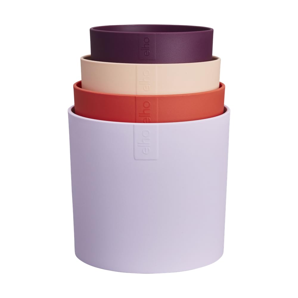elho Lex Pott Set Blumentopf 15 cm Soft Lilac 4er recycelt