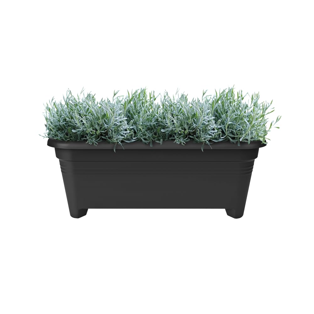 elho Green Basics Blumentopf Viereckig 60 cm Schwarz