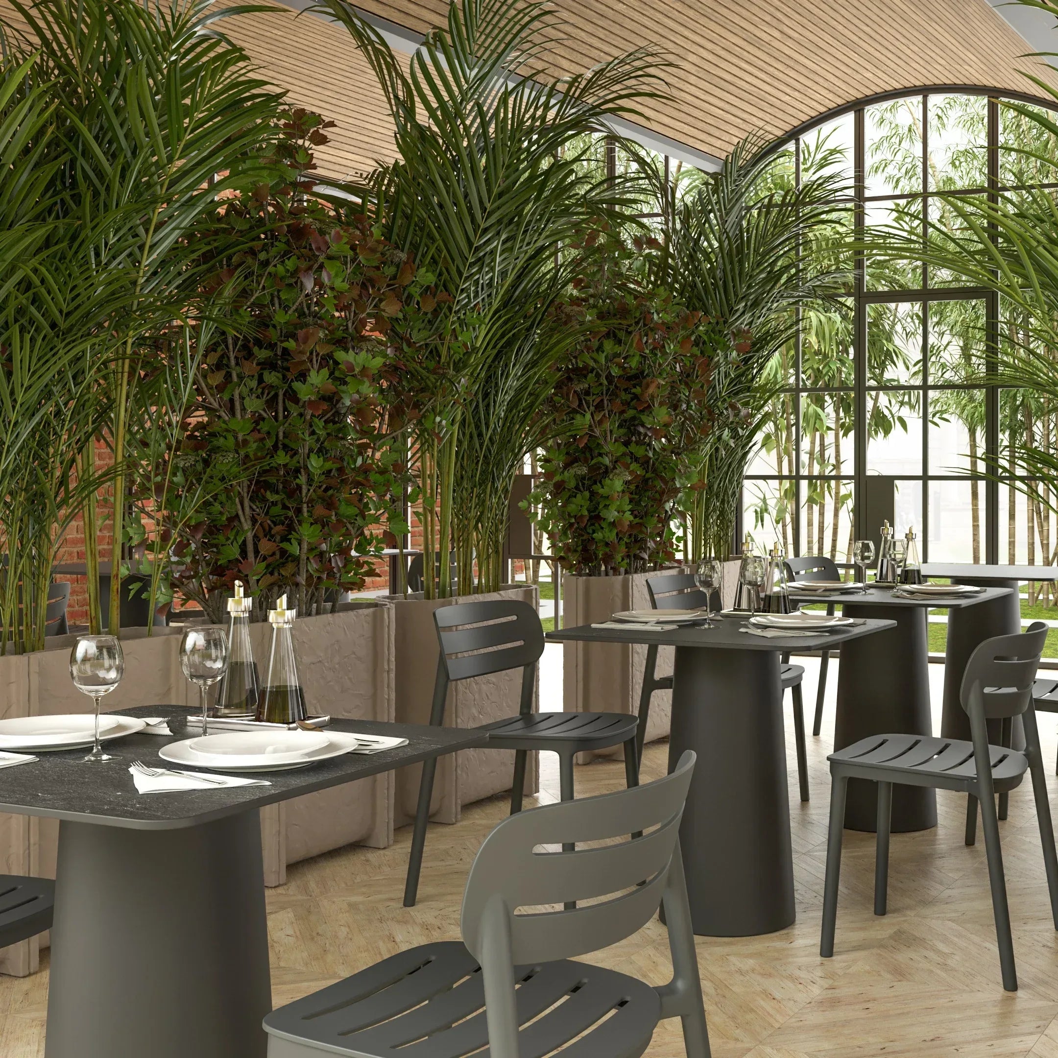 Serralunga LouLou 105 Slim Tisch Rund 60 Carrara Weiß
