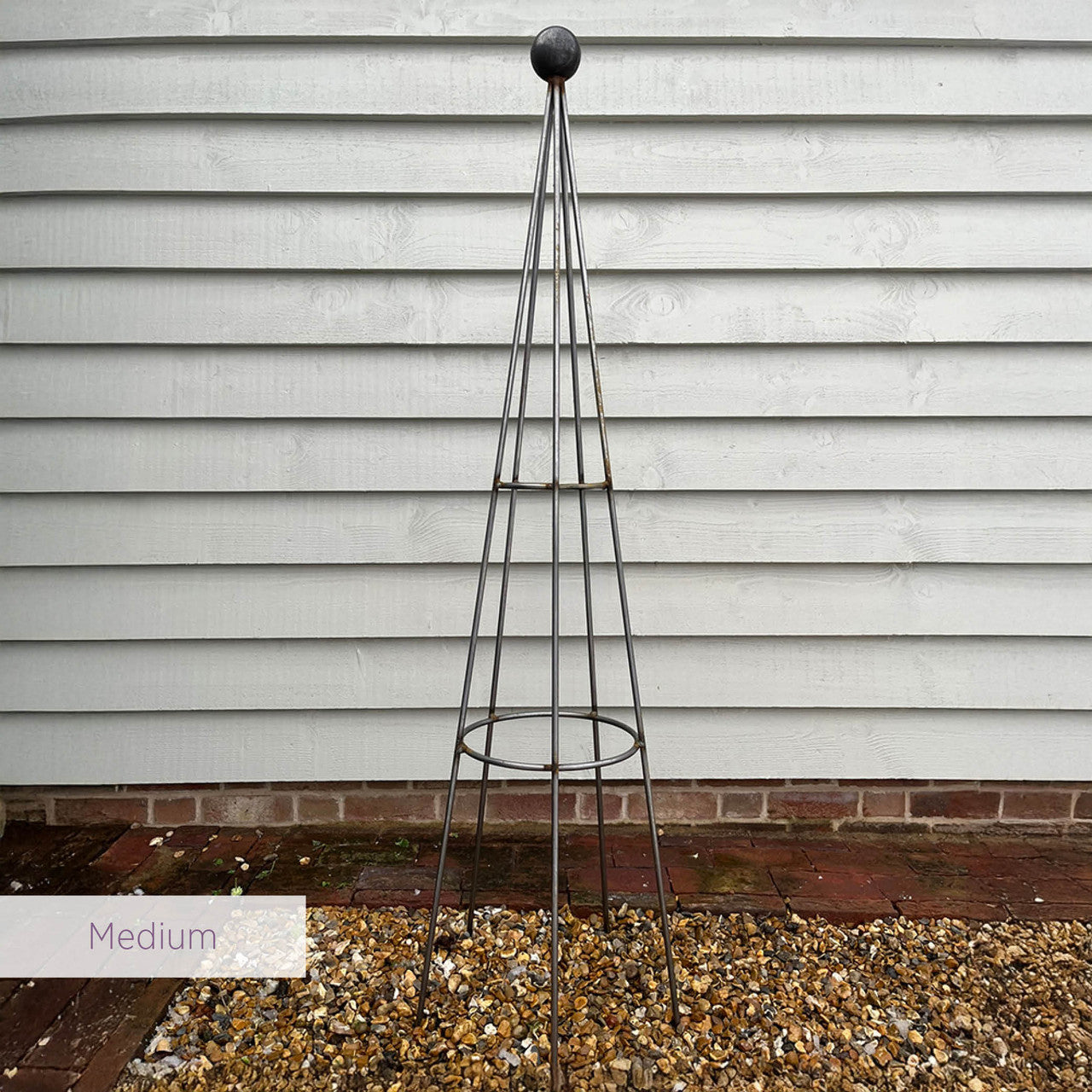 Sarah Raven Chelsea Obelisk Stahl Rankhilfe Medium 1,6m Rost
