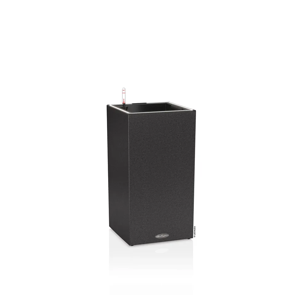 Lechuza Canto Stone 30 high LED Pflanzgefäß graphit 56 cm