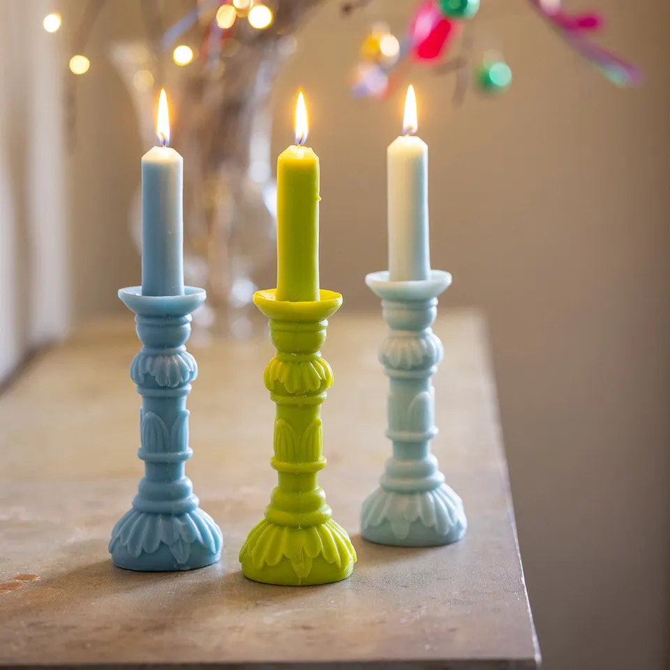 Sarah Raven Candlestick Dinner Kerze Limette 25cm 10h