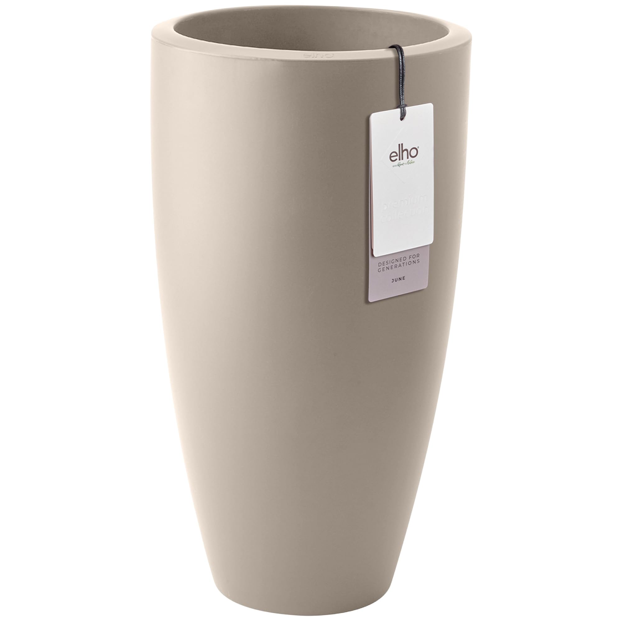 elho June Round High Blumentopf Beige 39x70 cm frostfest