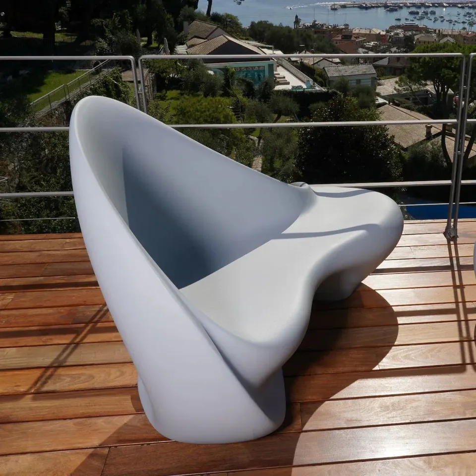 Serralunga Ripple Sofa Anthrazit Outdoor gewellt