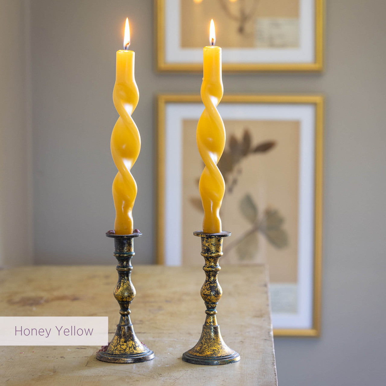 Sarah Raven Twisted Dinner Candles Stabkerzen 2er Apricot Cream