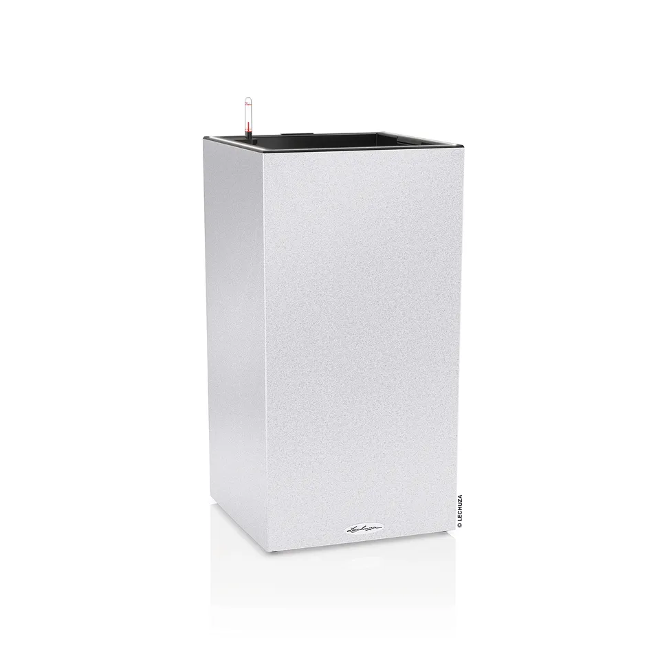 Lechuza Canto Stone LED High Pflanzsäule Quarzweiß 40 Set