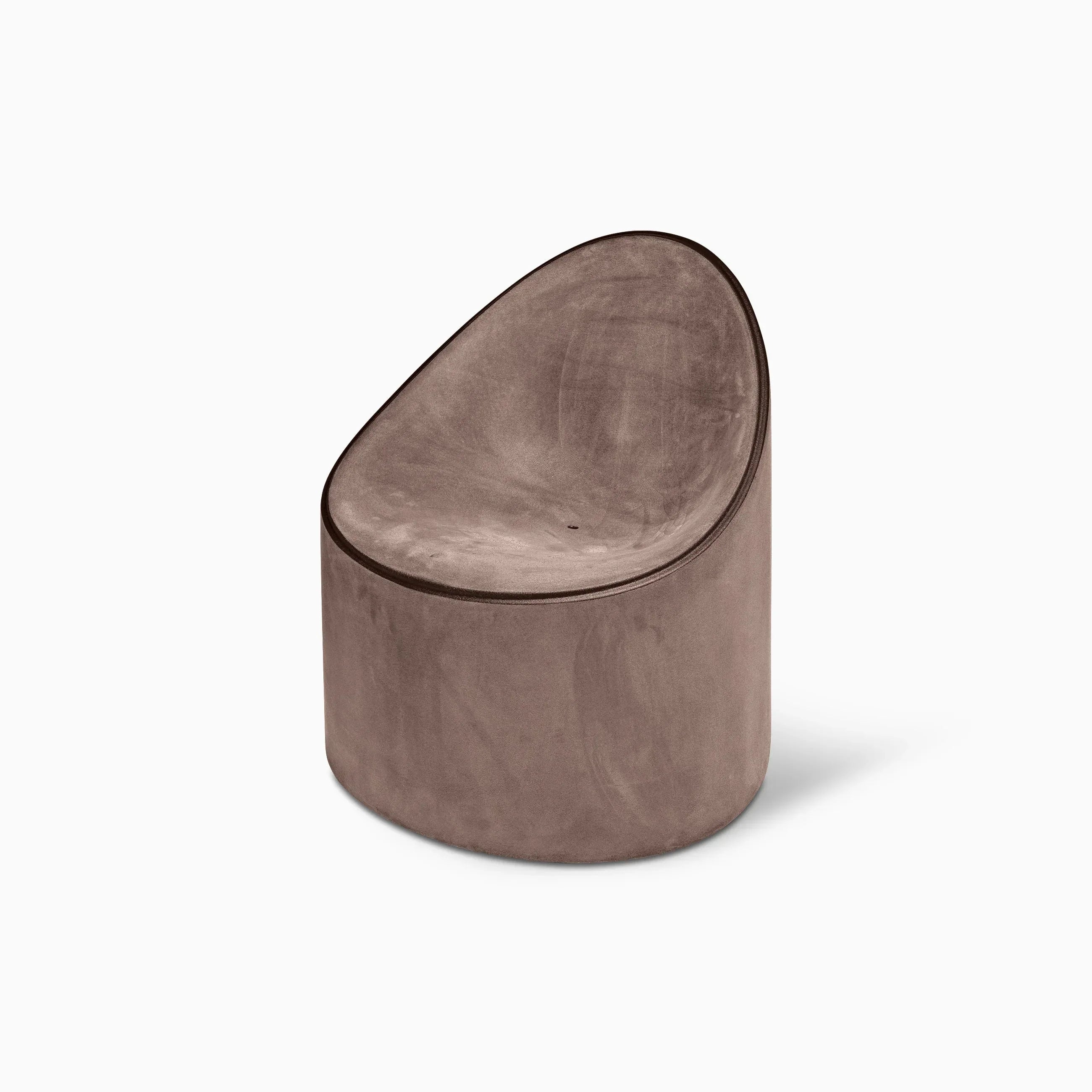 Serralunga Bay Moleskin Sessel Anthrazit rund