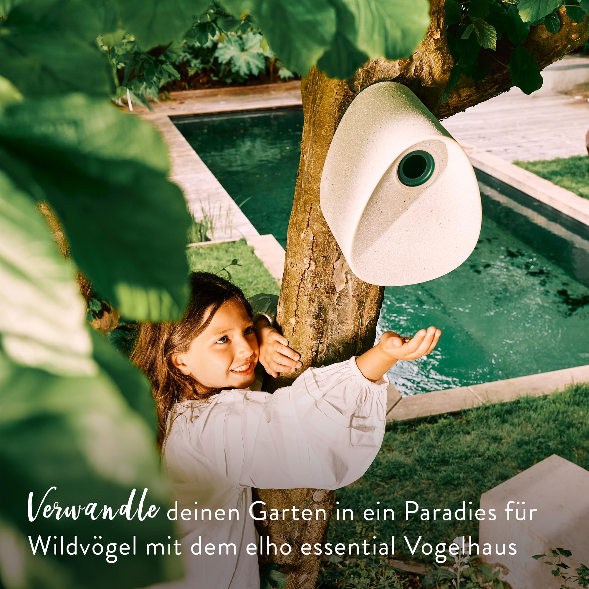 elho Essential Vogelhaus 18 cm Fibrous Grey Nistkasten